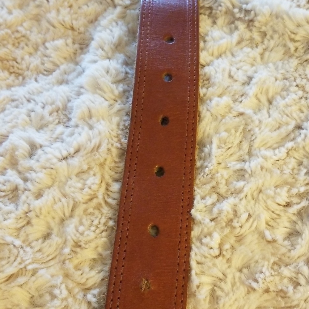 Brown leather womans belt - Picture 4 of 4